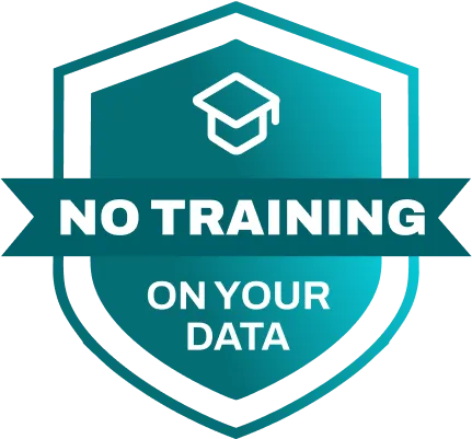 No training on your data